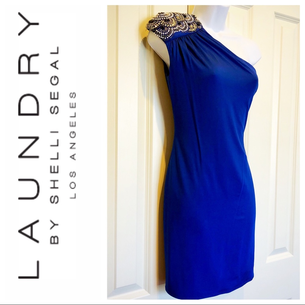 Laundry by Shelli Segal One Shoulder Cocktail 👗